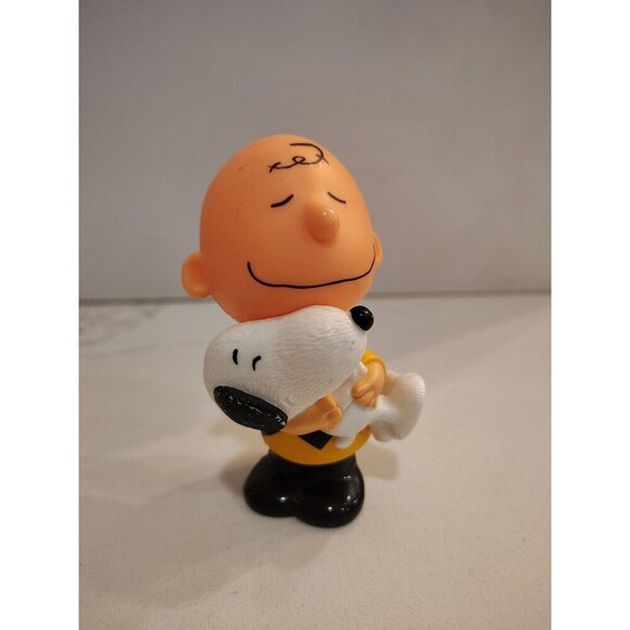 McDonalds Toy Peanuts Charlie Brown Snoopy Bobblehead Figure Plastic Bobble Body - Picture 1 of 8
